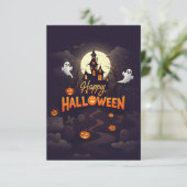 ハッピーハローウィンカード(名パーソナライズされた前) サンキューカード (スタンド正面)