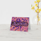 ハッピーハローウィンカード(幽霊、こうもり、キャンドル付) カード (黄色い花)