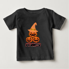ハッピーハローウィンガーリーかわいい ベビーTシャツ