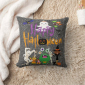 ハッピーハローウィンキッズカワイイ不気味イ クッション (ブランケット)