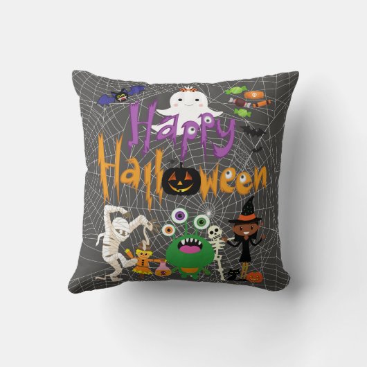 ハッピーハローウィンキッズカワイイ不気味イ クッション (裏面)