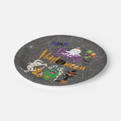 ハッピーハローウィンキッズカワイイ不気味イ ペーパープレート (アングル)