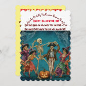 ハッピーハローウィンキッドパーティー 招待状 (正面/裏面)