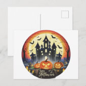 ハッピーハローウィンキャッスルこうもりカボピンハロウィーン シーズンポストカード (正面/裏面)