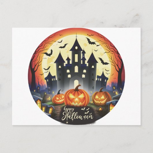 ハッピーハローウィンキャッスルこうもりカボピンハロウィーン シーズンポストカード (正面)