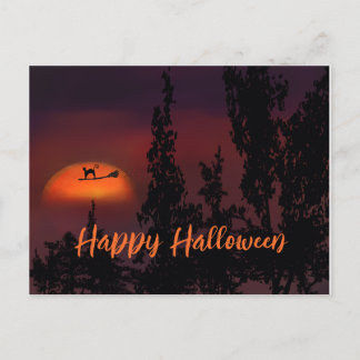 ハッピーハローウィンキャットオンウィッチブロム ポストカード