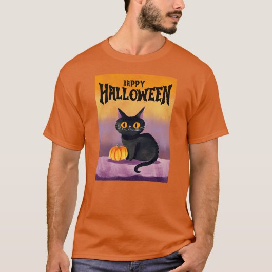 ハッピーハローウィンキャットシャツ Tシャツ (正面)