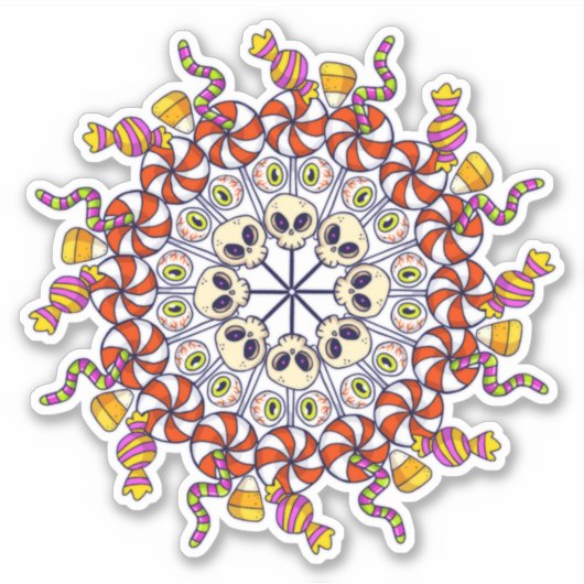 ハッピーハローウィンキャンディコラージュ シール (正面)