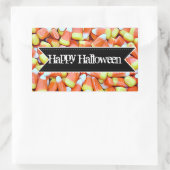 ハッピーハローウィンキャンディコーンスティッカー 長方形シール (バッグ)