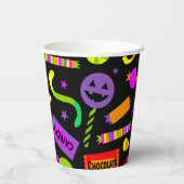 ハッピーハローウィンキャンディパターン 紙コップ (裏面)