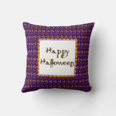 ハッピーハローウィンキャンディーコーンオンパープルピロー クッション (裏面)