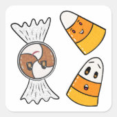 ハッピーハローウィンキャンディ スクエアシール (正面)