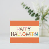 ハッピーハローウィンキャンディ – 可愛子供へい ポストカード (スタンド正面)