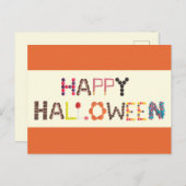 ハッピーハローウィンキャンディ – 可愛子供へい ポストカード (正面/裏面)