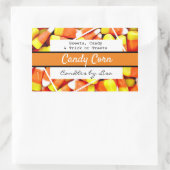 ハッピーハローウィンキャンドルコーンラベル 長方形シール (バッグ)