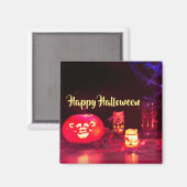 ハッピーハローウィンキャンドル マグネット (正面/裏面)