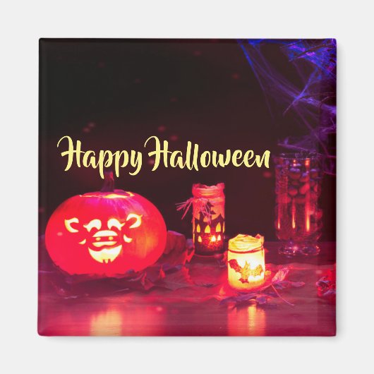 ハッピーハローウィンキャンドル マグネット (正面)