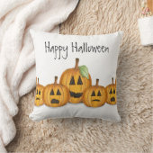 ハッピーハローウィンキュートシンプルカボチャ クッション (ブランケット)
