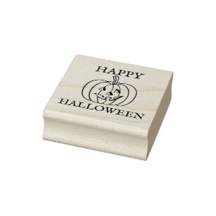 ハッピーハローウィンキュートハロウィーンのカボチャのちょうちんパンプキン ラバースタンプ