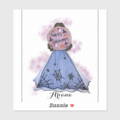 ハッピーハローウィンクッキーイラストレーション名前をカスタムする シール (シート)