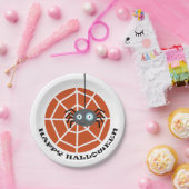 ハッピーハローウィンクモ ペーパープレート (パーティー)