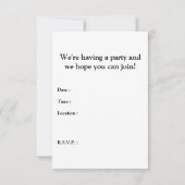 ハッピーハローウィンクモ 招待状 (裏面)