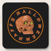 ハッピーハローウィングリッタースカルブラックコースター コースター (正面)