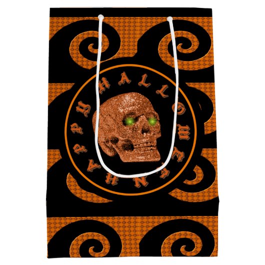 ハッピーハローウィングリッタースカル抱き枕 ミディアムペーパーバッグ (裏面)