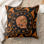 ハッピーハローウィングリッタースカル装飾用クッション クッション (ブランケット)