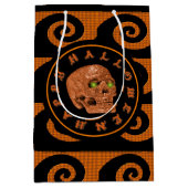 ハッピーハローウィングリッタースカル ミディアムペーパーバッグ (正面)