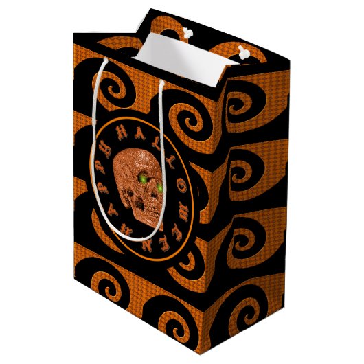 ハッピーハローウィングリッタースカル ミディアムペーパーバッグ (裏面アングル)