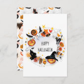 ハッピーハローウィングリーティングカード (正面/裏面)