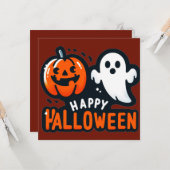 ハッピーハローウィングリーティングカード カード (正面/裏面インサイチュ)