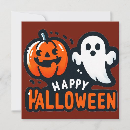 ハッピーハローウィングリーティングカード カード (正面)