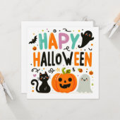 ハッピーハローウィングリーティングカード カード (正面/裏面インサイチュ)