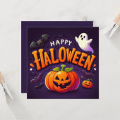 ハッピーハローウィングリーティングカード カード (正面/裏面インサイチュ)