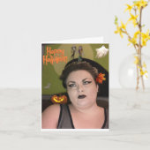 ハッピーハローウィングリーティングカード カード (黄色い花)