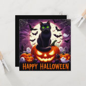 ハッピーハローウィングリーティングカード カード (正面/裏面インサイチュ)