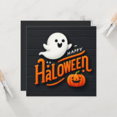 ハッピーハローウィングリーティングカード カード (正面/裏面インサイチュ)