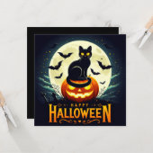 ハッピーハローウィングリーティングカード カード (正面/裏面インサイチュ)