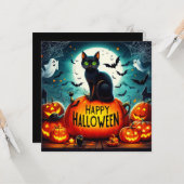 ハッピーハローウィングリーティングカード カード (正面/裏面インサイチュ)