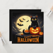 ハッピーハローウィングリーティングカード カード (正面/裏面インサイチュ)