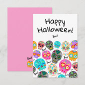 ハッピーハローウィングリーティングカード サンキューカード (正面/裏面)