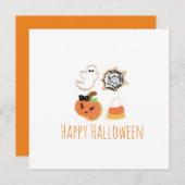 ハッピーハローウィングリーティングカード | Cookieの処理 サンキューカード (正面/裏面)