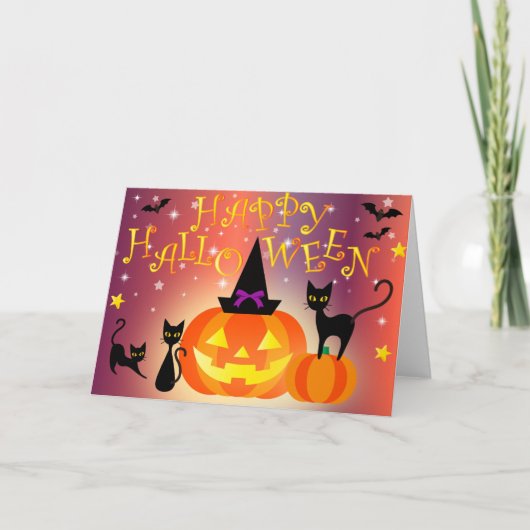 ハッピーハローウィングリーティングカ空白のード内 シーズンカード (正面)