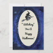 ハッピーハローウィングリーティ飛んでいるング カード (裏面)