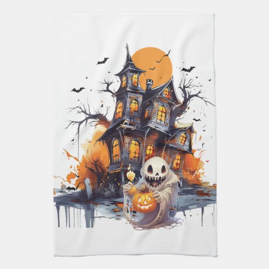 ハッピーハローウィングール キッチンタオル (縦)