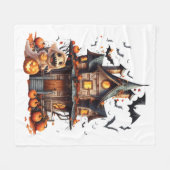 ハッピーハローウィングール フリースブランケット (正面(横))