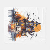 ハッピーハローウィングール フリースブランケット (正面(横))