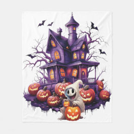 ハッピーハローウィングール フリースブランケット